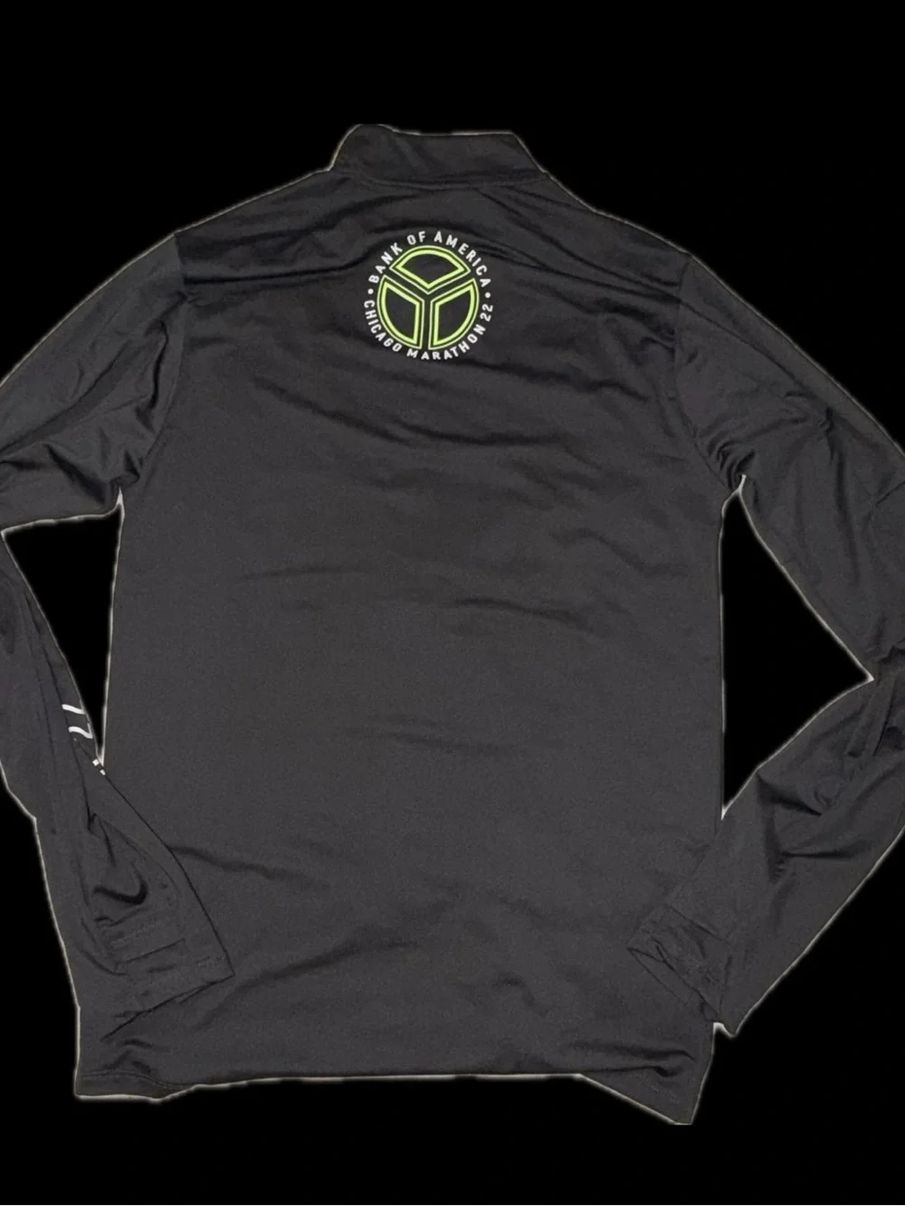 Nike Black Long Sleeve 1/4 Zip Training Top with Neon Accents